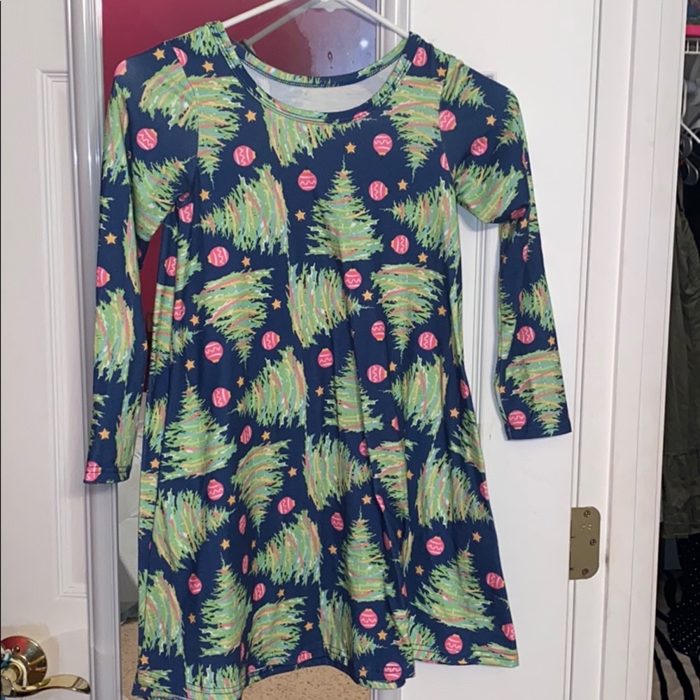 Girls Christmas tree dress